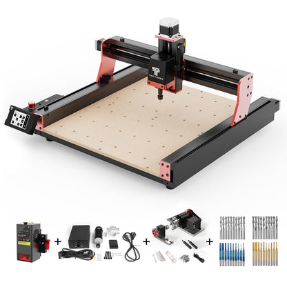 Maszyna frezarska CNC Twotrees TTC450 PRO + moduł laserowy TC20 + silnik 500w + obrotowa oś CNC 4 + frezy końcowe