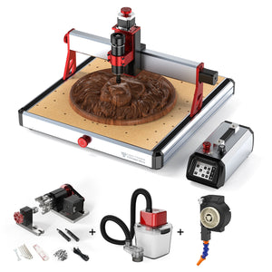 Twotrees TTC450 Ultra CNC Router Machine + 4th Axis + Vacuum Cleaner M1 + Cooling Kit