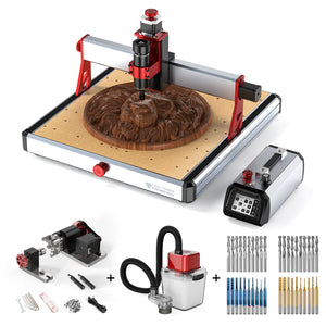 Frezarka CNC Twotrees TTC450 Ultra + 4. oś + odkurzacz M1 + frezy