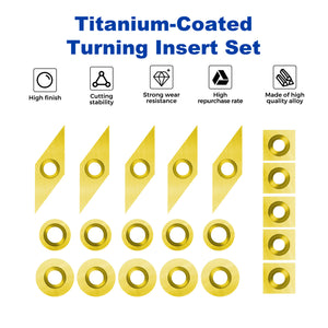 Twotrees TiN Coated Tungsten Cutters Insert Set