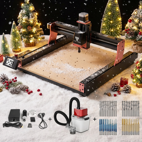 Frezarka CNC Twotrees TTC450 PRO + wrzeciono 500 W + odkurzacz M1 + frezy trzpieniowe