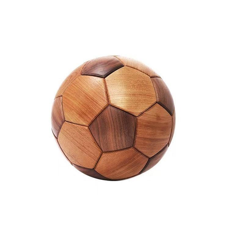 Teak Solid Wood Football Luban Mortise And Tenon Teak Splicing Crafts Bedroom Study Living Room Fan Gift - TwoTrees Official Shop